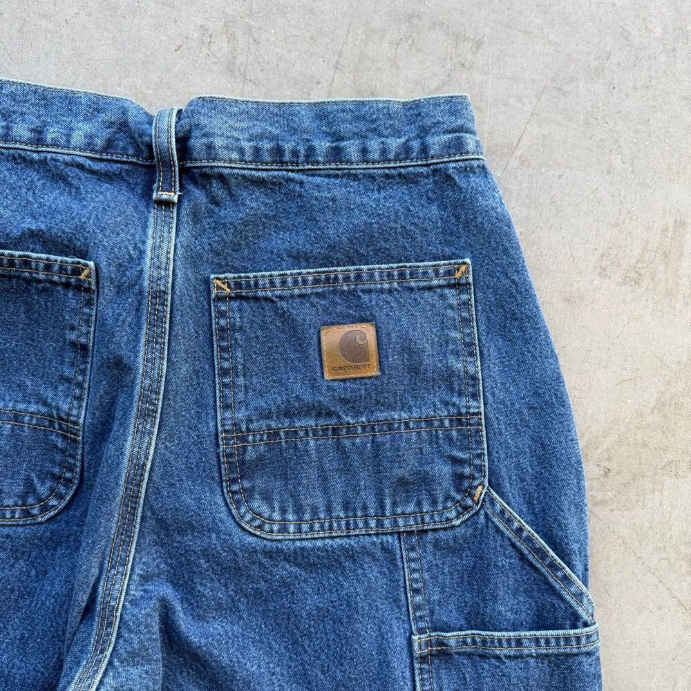 Carhartt Jeans Mens 30 x 30 B13 DPS Relaxed Straight Carpenter Workwear Denim - Picture 5 of 10